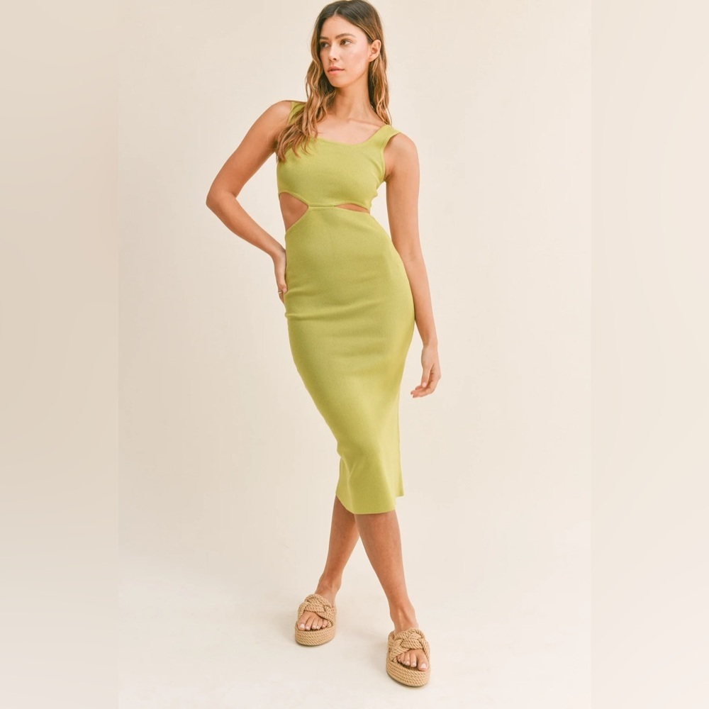 Mable Rocio Knit Cutout Midi Dress